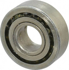 Value Collection - 3/8" Bore Diam, 15/16" OD, Open Unground Full Complement Radial Ball Bearing - 5/16" Wide, 1 Row, Round Bore, 371 Lb Dynamic Capacity - Exact Industrial Supply