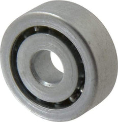 Value Collection - 5/16" Bore Diam, 1-1/16" OD, Open Unground Full Complement Radial Ball Bearing - 3/8" Wide, 1 Row, Round Bore, 484 Lb Dynamic Capacity - Exact Industrial Supply