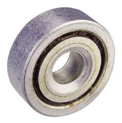 Value Collection - 7/16" Bore Diam, 1-1/16" OD, Open Unground Full Complement Radial Ball Bearing - 3/8" Wide, 1 Row, Round Bore, 509 Lb Dynamic Capacity - Exact Industrial Supply
