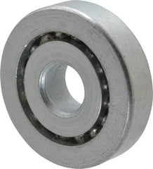 Value Collection - 3/8" Bore Diam, 1-9/32" OD, Open Unground Full Complement Radial Ball Bearing - 5/16" Wide, 1 Row, Round Bore, 533 Lb Dynamic Capacity - Exact Industrial Supply