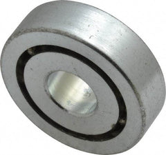 Value Collection - 1/2" Bore Diam, 1-1/2" OD, Open Unground Full Complement Radial Ball Bearing - 7/16" Wide, 1 Row, Round Bore, 769 Lb Dynamic Capacity - Exact Industrial Supply