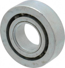 Value Collection - 5/8" Bore Diam, 1-1/2" OD, Open Unground Full Complement Radial Ball Bearing - 7/16" Wide, 1 Row, Round Bore, 769 Lb Dynamic Capacity - Exact Industrial Supply
