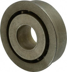 Value Collection - 1/2" Bore Diam, 1-3/8" OD, Open Unground Full Complement Radial Ball Bearing - With Flange, 1 Row, Round Bore, 769 Lb Dynamic Capacity - Exact Industrial Supply