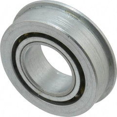 Value Collection - 3/4" Bore Diam, 1-9/16" OD, Open Unground Full Complement Radial Ball Bearing - With Flange, 1 Row, Round Bore, 798 Lb Dynamic Capacity - Exact Industrial Supply