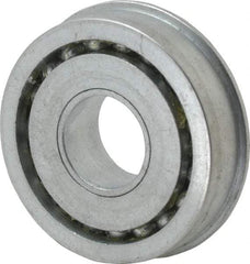 Value Collection - 3/4" Bore Diam, 2" OD, Open Unground Full Complement Radial Ball Bearing - With Flange, 1 Row, Round Bore, 1,384 Lb Dynamic Capacity - Exact Industrial Supply