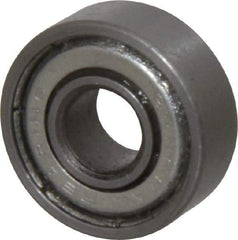 Value Collection - 1/4" Bore Diam, 11/16" OD, Double Shield Unground Retainer Type Radial Ball Bearing - 1/4" Wide, 1 Row, Round Bore, 300 Lb Dynamic Capacity - Exact Industrial Supply