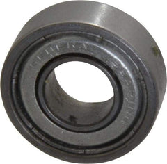 Value Collection - 3/8" Bore Diam, 7/8" OD, Double Shield Unground Retainer Type Radial Ball Bearing - 9/32" Wide, 1 Row, Round Bore, 450 Lb Dynamic Capacity - Exact Industrial Supply