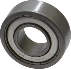 Value Collection - 1/2" Bore Diam, 1-1/8" OD, Double Shield Unground Retainer Type Radial Ball Bearing - 3/8" Wide, 1 Row, Round Bore, 691 Lb Dynamic Capacity - Exact Industrial Supply