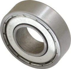 Value Collection - 5/8" Bore Diam, 1-3/8" OD, Double Shield Unground Retainer Type Radial Ball Bearing - 7/16" Wide, 1 Row, Round Bore, 915 Lb Dynamic Capacity - Exact Industrial Supply