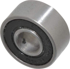 Value Collection - 1/4" Bore Diam, 11/16" OD, Double Seal Unground Retainer Type Radial Ball Bearing - 5/16" Wide, 1 Row, Round Bore, 300 Lb Dynamic Capacity - Exact Industrial Supply