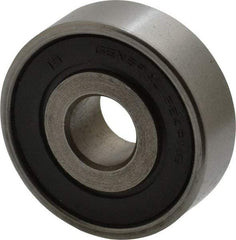 Value Collection - 7/16" Bore Diam, 1-3/8" OD, Double Seal Unground Retainer Type Radial Ball Bearing - 7/16" Wide, 1 Row, Round Bore, 915 Lb Dynamic Capacity - Exact Industrial Supply