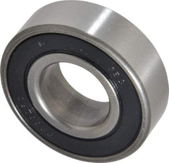 Value Collection - 3/4" Bore Diam, 1-5/8" OD, Double Seal Unground Retainer Type Radial Ball Bearing - 1/2" Wide, 1 Row, Round Bore, 1,171 Lb Dynamic Capacity - Exact Industrial Supply