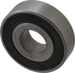 Value Collection - 3/4" Bore Diam, 2" OD, Double Seal Unground Retainer Type Radial Ball Bearing - 9/16" Wide, 1 Row, Round Bore, 1,171 Lb Dynamic Capacity - Exact Industrial Supply