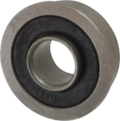 Value Collection - 3/8" Bore Diam, 7/8" OD, Double Seal Unground Retainer Type Radial Ball Bearing - With Flange, 1 Row, Round Bore, 450 Lb Dynamic Capacity - Exact Industrial Supply