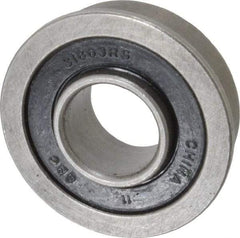 Value Collection - 1/2" Bore Diam, 1-1/8" OD, Double Seal Unground Retainer Type Radial Ball Bearing - With Flange, 1 Row, Round Bore, 691 Lb Dynamic Capacity - Exact Industrial Supply