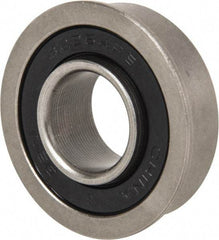 Value Collection - 5/8" Bore Diam, 1-3/8" OD, Double Seal Unground Retainer Type Radial Ball Bearing - With Flange, 1 Row, Round Bore, 915 Lb Dynamic Capacity - Exact Industrial Supply