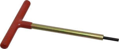 Made in USA - 3/16" Hex, T-Handle, Hex Key - 6" OAL, Chromalloy Steel, Inch System of Measurement - Exact Industrial Supply