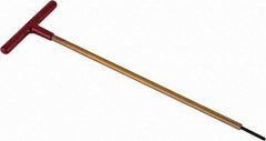 Made in USA - 9/64" Hex, T-Handle, Hex Key - 12" OAL, Chromalloy Steel, Inch System of Measurement - Exact Industrial Supply