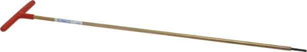 Made in USA - 1/8" Hex, T-Handle, Hex Key - 18" OAL, Chromalloy Steel, Inch System of Measurement - Exact Industrial Supply