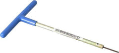 Made in USA - 2mm Hex, T-Handle, Hex Key - 6" OAL, Chromalloy Steel, Metric System of Measurement - Exact Industrial Supply
