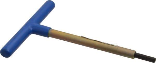 Made in USA - 6mm Hex, T-Handle, Hex Key - 6" OAL, Chromalloy Steel, Metric System of Measurement - Exact Industrial Supply