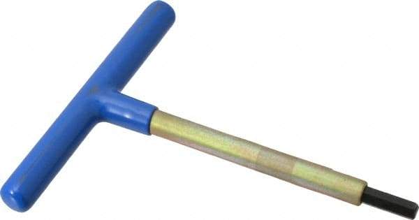 Made in USA - 8mm Hex, T-Handle, Hex Key - 6" OAL, Chromalloy Steel, Metric System of Measurement - Exact Industrial Supply