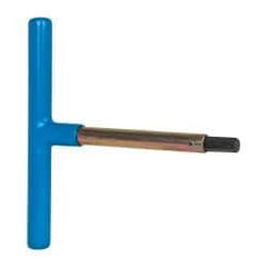 Made in USA - 10mm Hex, T-Handle, Hex Key - 6" OAL, Chromalloy Steel, Metric System of Measurement - Exact Industrial Supply