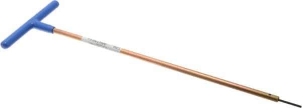 Made in USA - 2mm Hex, T-Handle, Hex Key - 12" OAL, Chromalloy Steel, Metric System of Measurement - Exact Industrial Supply