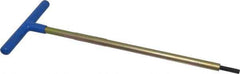 Made in USA - 6mm Hex, T-Handle, Hex Key - 12" OAL, Chromalloy Steel, Metric System of Measurement - Exact Industrial Supply