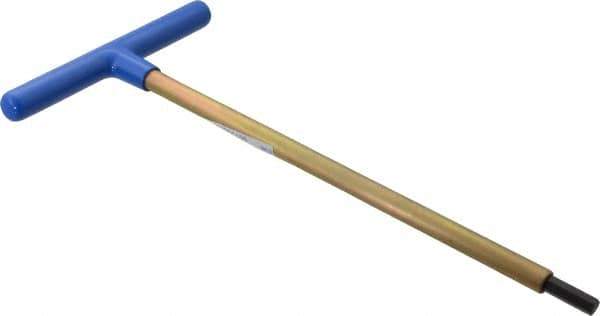 Made in USA - 8mm Hex, T-Handle, Hex Key - 12" OAL, Chromalloy Steel, Metric System of Measurement - Exact Industrial Supply