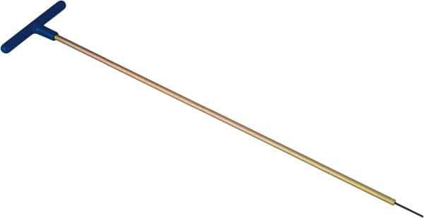 Made in USA - 2mm Hex, T-Handle, Hex Key - 18" OAL, Chromalloy Steel, Metric System of Measurement - Exact Industrial Supply