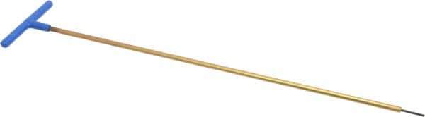 Made in USA - 2.5mm Hex, T-Handle, Hex Key - 18" OAL, Chromalloy Steel, Metric System of Measurement - Exact Industrial Supply