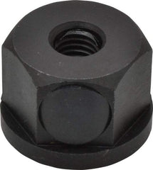 Morton Machine Works - 1/2-13, 1-5/8" Flange Diam, 1-1/8" High, 1-5/8" Across Flats, Button Thread Collar Nut - Grade Carbon Steel Steel, Black Oxide Finish, 1/4" Flange Height, TCMAI - Exact Industrial Supply
