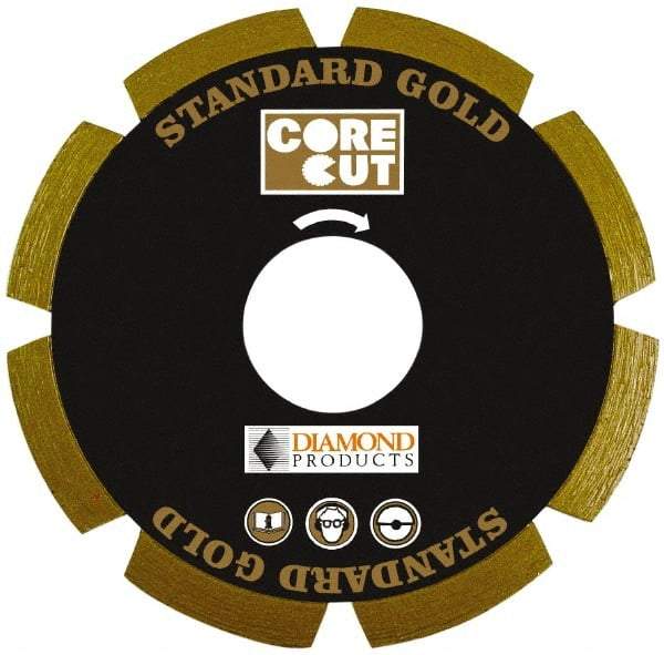 Core Cut - 4" Diam, 20mm Arbor Hole Diam, Wet & Dry Cut Saw Blade - Diamond-Tipped, Standard Round Arbor - Exact Industrial Supply