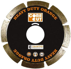 Core Cut - 12" Diam, 20mm Arbor Hole Diam, Wet & Dry Cut Saw Blade - Diamond-Tipped, Diamond Arbor - Exact Industrial Supply