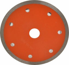 Core Cut - 4" Diam, 5/8" Arbor Hole Diam, Wet & Dry Cut Saw Blade - Diamond-Tipped, Standard Round Arbor - Exact Industrial Supply