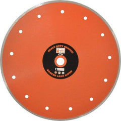 Core Cut - 10" Diam, 5/8" Arbor Hole Diam, Wet & Dry Cut Saw Blade - Diamond-Tipped, Standard Round Arbor - Exact Industrial Supply