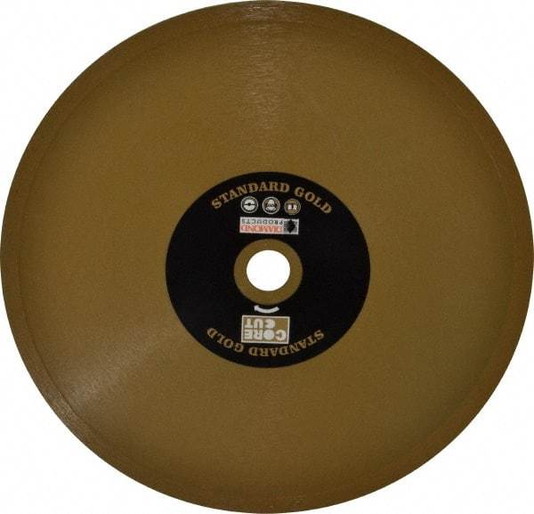 Core Cut - 8" Diam, 5/8" Arbor Hole Diam, Wet & Dry Cut Saw Blade - Diamond-Tipped, Standard Round Arbor - Exact Industrial Supply