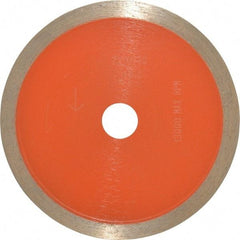 Core Cut - 4" Diam, 5/8" Arbor Hole Diam, Wet & Dry Cut Saw Blade - Diamond-Tipped, Standard Round Arbor - Exact Industrial Supply