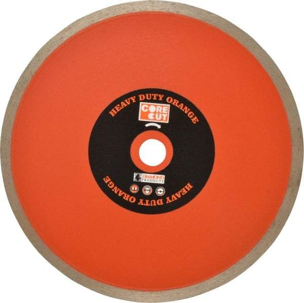 Core Cut - 7" Diam, 5/8" Arbor Hole Diam, Wet & Dry Cut Saw Blade - Diamond-Tipped, Standard Round Arbor - Exact Industrial Supply