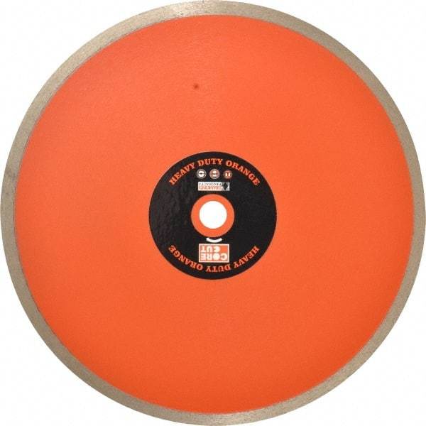 Core Cut - 10" Diam, 5/8" Arbor Hole Diam, Wet & Dry Cut Saw Blade - Diamond-Tipped, Standard Round Arbor - Exact Industrial Supply