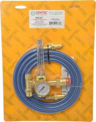 Value Collection - 0 to 70 SCFM Flow Range, 580 CGA Inlet Connection, Male Fitting, 4,000 Max psi, Argon Welding Regulator - 5/8-18 Thread, Right Hand Rotation - Exact Industrial Supply