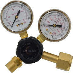 Value Collection - 0 to 44 SCFM Flow Range, 320 CGA Inlet Connection, Male Fitting, 4,000 Max psi, Carbon Dioxide Welding Regulator - 5/8-18 Thread, Right Hand Rotation - Exact Industrial Supply