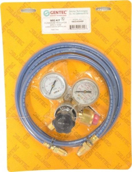 Value Collection - 0 to 44 SCFM Flow Range, 320 CGA Inlet Connection, Male Fitting, 4,000 Max psi, Carbon Dioxide Welding Regulator - 5/8-18 Thread, Right Hand Rotation - Exact Industrial Supply