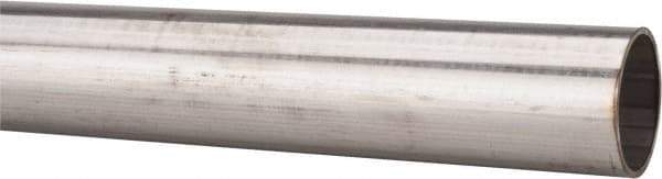 Made in USA - 6' Long, 1-1/2" OD, 304 Stainless Steel Tube - 0.065" Wall Thickness - Exact Industrial Supply