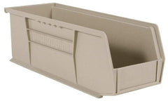Akro-Mils - 20 Lb. Load Capacity, 10-7/8" Deep, Gray Polymer Hopper Stacking Bin - 4" High x 4-1/8" Wide x 10-7/8" Long - Exact Industrial Supply