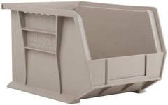 Akro-Mils - 50 Lb. Load Capacity, 10-3/4" Deep, Gray Polymer Hopper Stacking Bin - 7" High x 8-1/4" Wide x 10-3/4" Long - Exact Industrial Supply