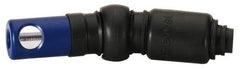 Prevost - 1/4 Female NPT Industrial Pneumatic Hose Free Angle Ball Swivel Coupling (with Boot) - Composite, 1/4" Body Diam - Exact Industrial Supply