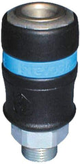 Prevost - 3/8 Male NPT Industrial Pneumatic Hose Safety Coupler - Fiber Glass, 1/2" Body Diam - Exact Industrial Supply