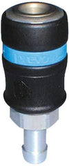Prevost - Hose Barb Industrial Pneumatic Hose Safety Coupler - Fiber Glass, 1/2" Body Diam, 3/8" Hose ID - Exact Industrial Supply